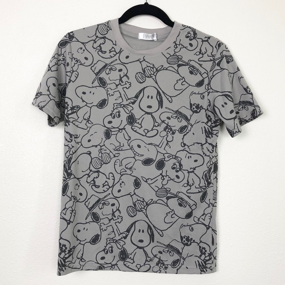 Peanuts Worldwide Gray Snoopy Doodle Graphic Tee